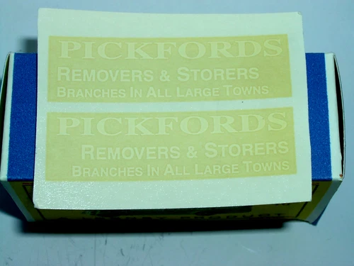 Set of 2 PICKFORDS decals for Matchbox Lesney 46b Guy Pickfords Removals Van