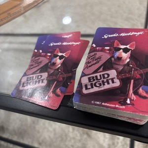 Vintage 1987 Bud Light Spuds Mackenzie Anheuser Busch Playing Cards Complete