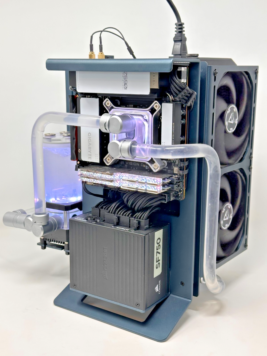 Custom XTIA Open ITX Water-Cooled Gaming PC i9 10900K, RTX 3090 FE, 1TB,  16GB