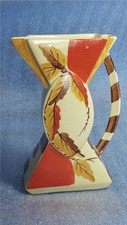 Art Deco Myott Son & Co. Hand Painted, Autumn Leaves  Bow Tie  shaped Jug 19cm