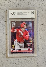 2019 Topps Opening Day Shohei Ohtani Purple Foil #100 Rookie Cup BCCG 10