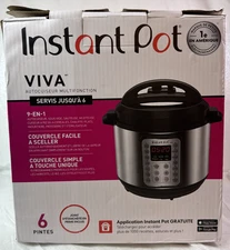 Instant Pot Viva 9-in-1 Multi-Use 6 Quart Pressure Cooker NEW