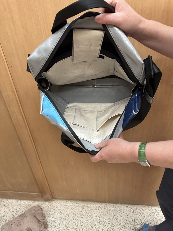 FREITAG 邮差包 单肩包 蓝色 灰色/银色 W 51 厘米 x H 41 厘米 — 第 4/4 张图片