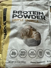 Simply  Vanilla Whey Protein Powder 20 Grams Protein By Clean Simple Eats 30 Ser