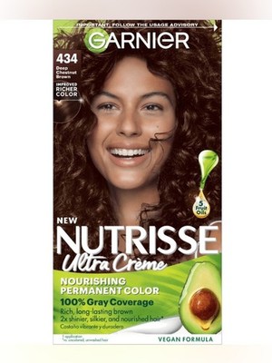 Garnier Nutrisse Ultra Crème Permanent Hair Dye Deep Chestnut Brown Vegan