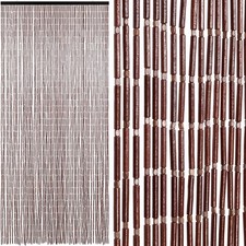 Handmade Bamboo Beaded Curtain for Doorway 65 Strands Hanging Door Beads Curt...