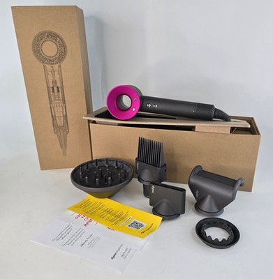 AUTHENTIC Dyson Supersonic Hair Dryer Set With 5 Attachment HD07  Iron Fuchsia