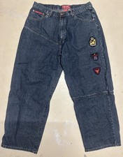 Vintage 90 s Jnco style embroidered Jeans- Machine Jean Co- Men s 40 X30