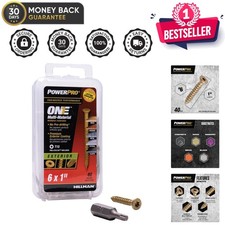 1-Inch Multi-Material Screws - Self-Drilling Bronze Steel, Box of 40