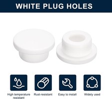 16 Pieces White Plug Holes, Waterproof Rubber Button Plug for 22mm / 0.87" Hole
