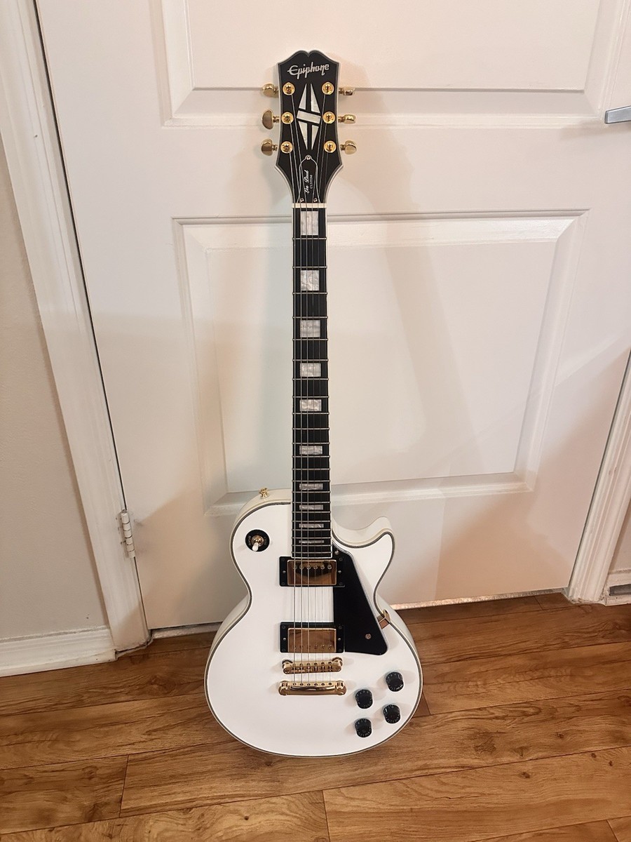 Epiphone Les Paul Custom Electric Guitar - Alpine White | eBay