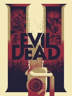 Evil Dead 2 by Ryan Brinkerhoff 27/50 18'' x 24'' Screen Print Movie Art Poster II