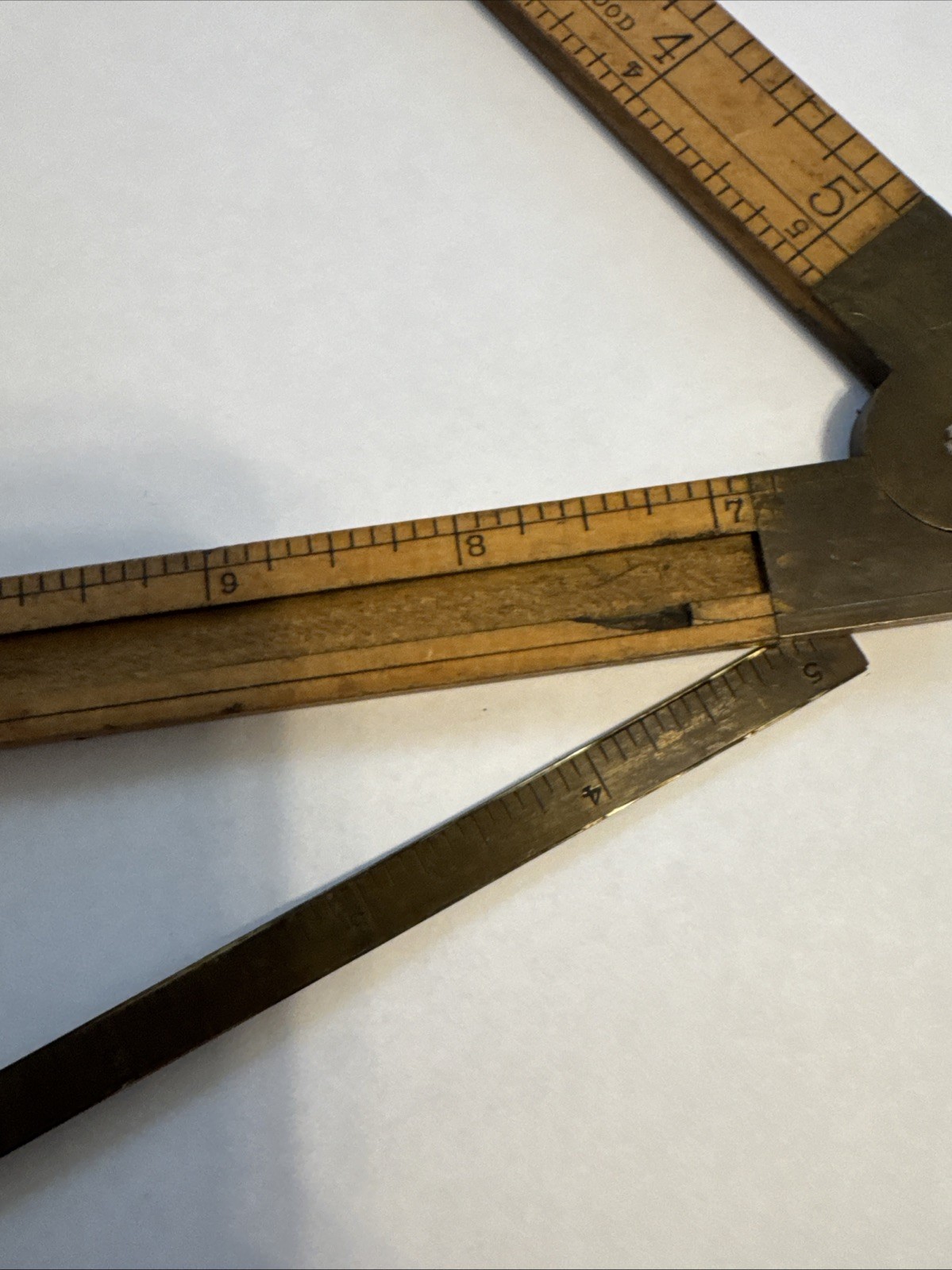 G Fold Ruler Vintage Stanley no. 36 1/2 Boxwood Folding Ruler With Brass Caliper | eBay