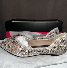 Women Ballet Flats Rhinestone Pointed Toe Slip On Comfortable Dress Flat Shoes