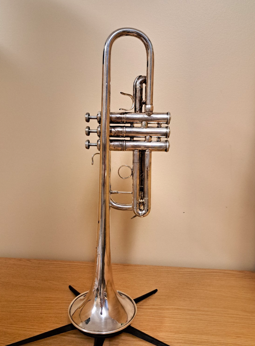 EARLY ELKHART BACH 236 C TRUMPET, 34XXX M BORE, CORPORATION BELL