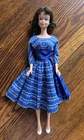Vintage 1960 Barbie LET'S DANCE #978 blue DRESS clothes Mattel -no doll- TLC