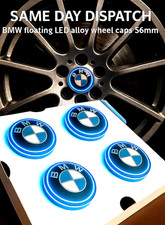 Tappi centrali cerchi in lega livello BMW serie 8 galleggianti led blu 56mm confezione da 4