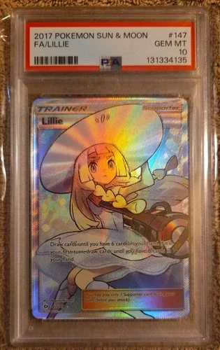 🔥🔥 2017 Pokemon Sun  & Moon #147 FA Lillie PSA 10 GEM MINT 🔥🔥 