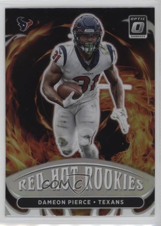 2022 Panini Donruss Optic Red Hot Rookies Holo Prizm Dameon Pierce RC fm0