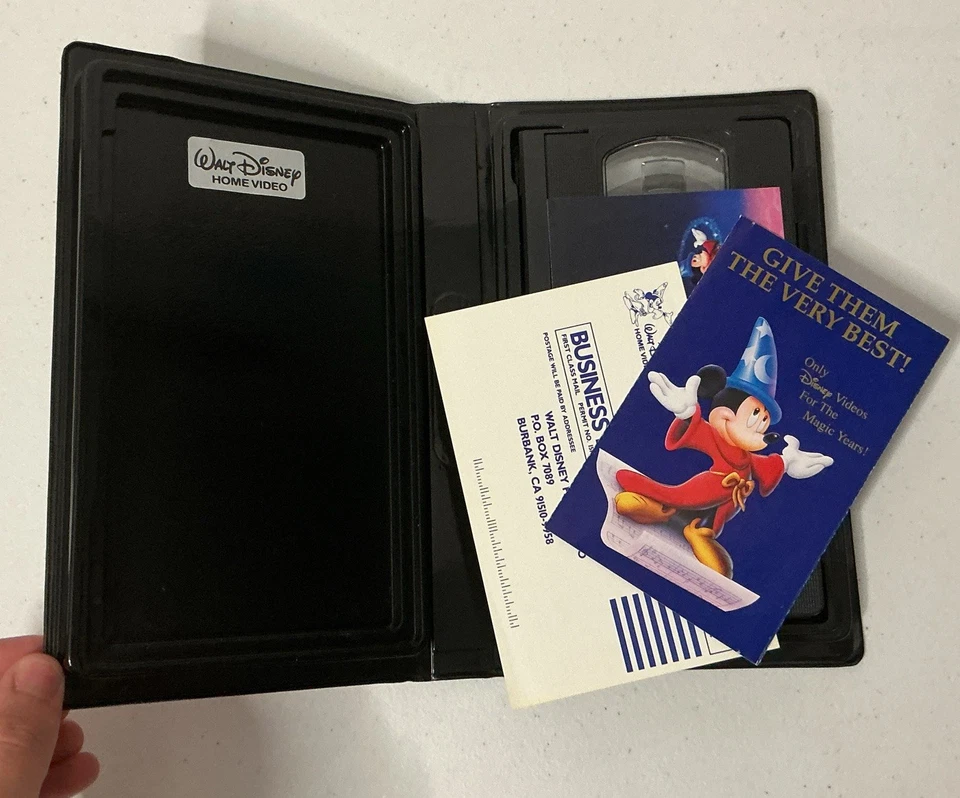 Walt Disney Fantasia EXTREMELY RARE MISPRINT Collectors Mickey Mouse VHS - Image 4 of 4