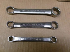 Vintage Craftsman USA 3-Piece Stubby Double Box End Wrench Set