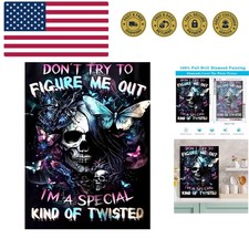 Diamond Art Kits for Adults, 5D DIY Skull Diamond Painting Kits for Adults Be...
