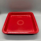 Fiesta Napkin Tray in Scarlet | Fiestaware Red Square Utility Holder Brownie Pan
