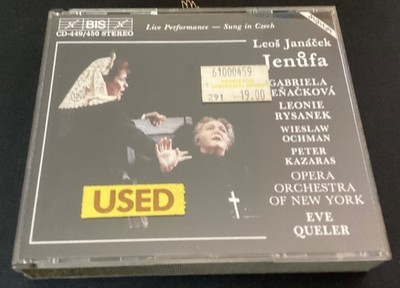 LEOS JANACEK - JENUFA - EVE QUELLER -  2 CDs ($10 Special)