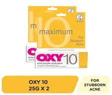 2 x OXY 10 Maximum Acne Pimple Stubborn Medication Treatment Maximum Control