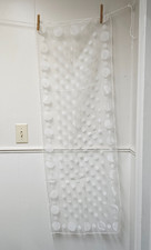 46" Sheer Polka Dot Scarf White 46x17