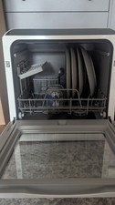 Euhomy 16.85 in. Portable Countertop Dishwasher in White with 3-Cycles 6-Modes 4