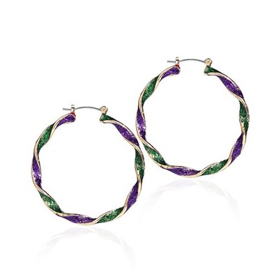 Colorful Mardi Gras Resin Acrylic Tassel Dangle Earrings Dainty Mask Feathe - 01