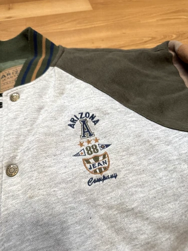 Vintage Arizona Jean Co Mens L Large Limited Edition Bomber Varsity Jacket Snap