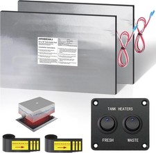 RV Tank Heater Pad 12V/13.5V,12"x18" 3PCS RV Holding Tank Heater Pad with Aut...