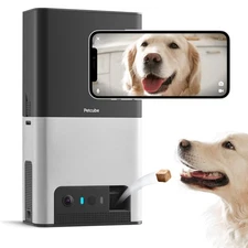 Petcube Bites 2 Wi-Fi Pet Camera with Treat Dispenser & Alexa Built-in, for D...