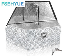 39x16.5x12 Aluminum Trailer Tongue Tool Box Underbody Storage 5 Bar Tread