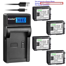 Kastar Battery LCD Charger for Canon BP-808 CG-800 Canon VIXIA HF100 Camcorder
