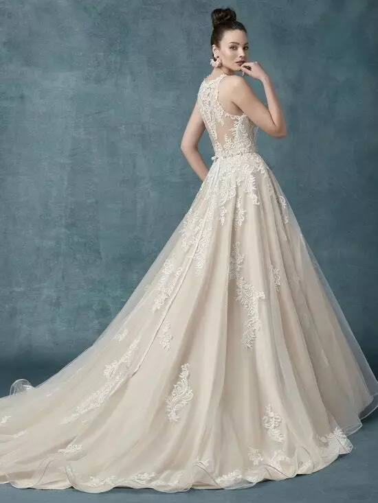 Antique rose wedding dress cheap