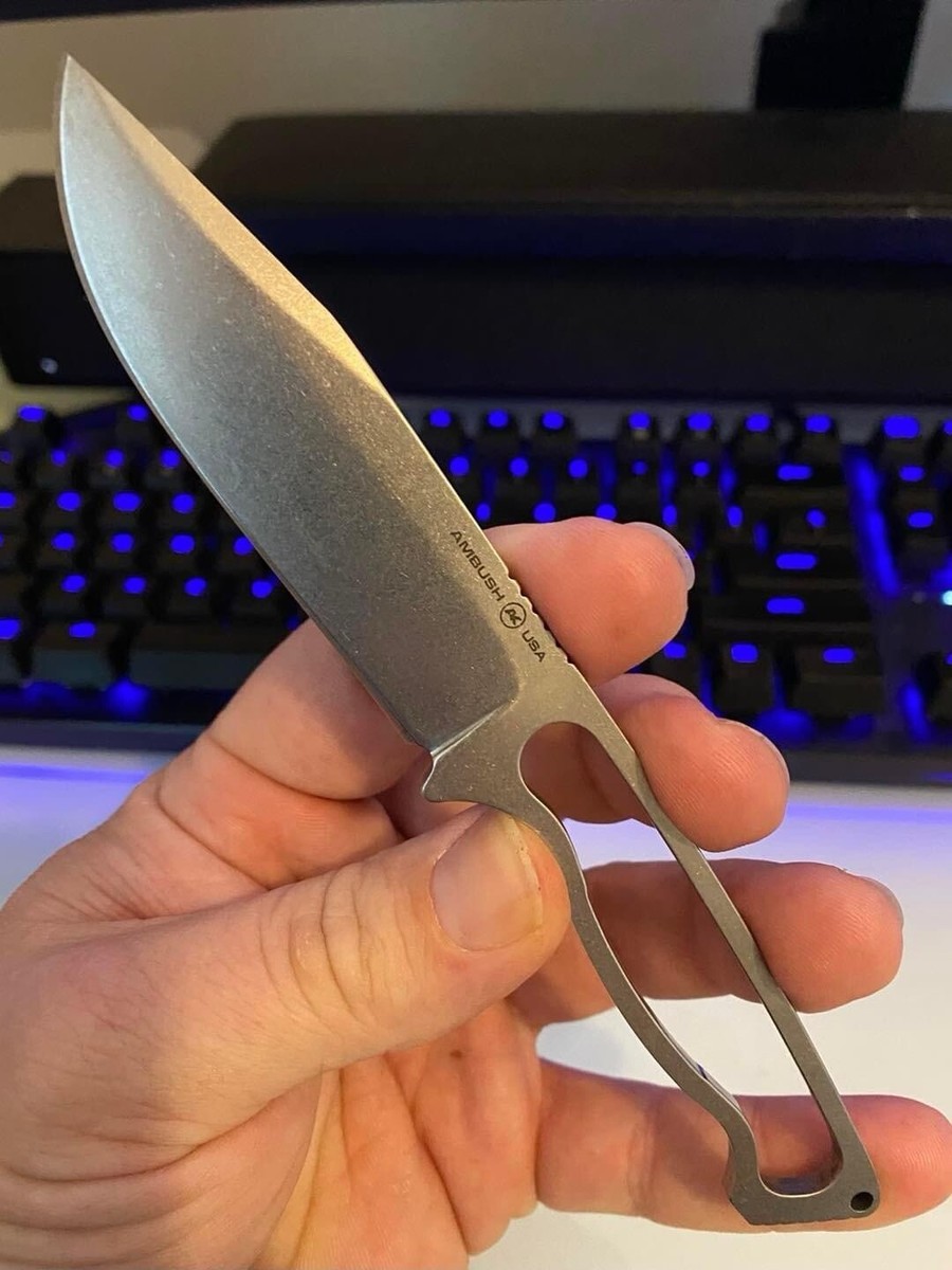 New Bark River Knives ELMAX Ambush Sidekick Skeletonized Fixed