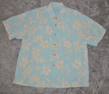 TOMMY BAHAMA 100 Silk Tropical Short Sleeve Camp Button Front Shirt size XL