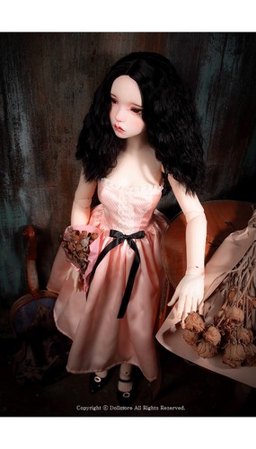 wig for Dollmore Trinity girl (13-14) inch Forest Sobazu Parting Wig (Black - Picture 8 of 18