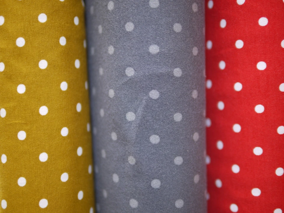 50 cm Baumwoll-Jersey Jerseystoff Kinderstoff gepunkteter Stoff Tupfen Punkte - Bild 2 von 4
