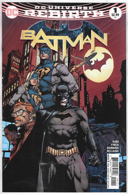 Batman Comic 1 Cover H Second Print Variant David Finch Matt Banning 2016 DC