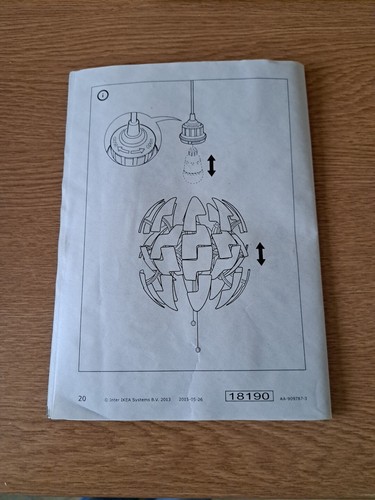 IKEA PS 2014 Wahl Pendant ceiling Light White Death Star Style Unused New - Picture 7 of 10