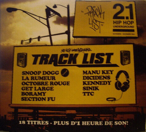 CD Rap Various Track List 2.1 CD Hip Hop Underground, Comp 2005 (NM ou M- / VG+ - Photo 1 sur 3