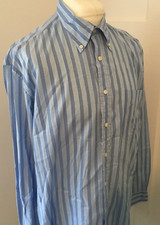 Stunning Light Blue Stripe Gant Shirt Long Sleeve X Large XL 100 Cotton