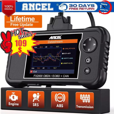 Ancel FX2000 Car OBD2 Auto Diagnostic Scanner ABS SRS Engine Check Code Reader