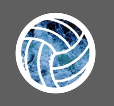 Volleyball Sticker Ocean Waves Waterproof Sports Beach Tropical Gift NEW