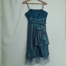JK2 Womens Dress Size XS Teal Bow Detail Strappy Evening Dress