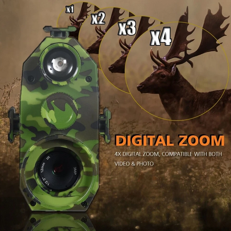 Megaorei NK007 Plus 1080P HD Monocular Attachment Night Vision Scope Hunting Cam - Image 4 of 4